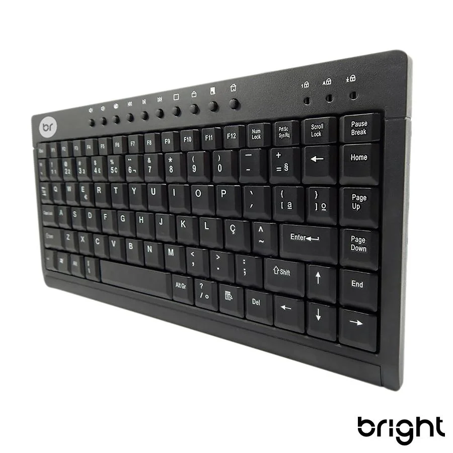 Imagem 4 de 4 do produto Teclado Bright, Abnt2, Teclas Multimídia, USB, Preto - 0505