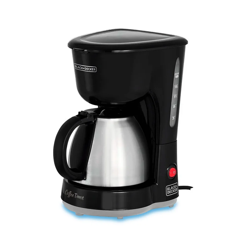 Cafeteira Elétrica Black+Decker Coffee Time, Até 18 Cafés, 750ml, 600W, CM15 - 110V