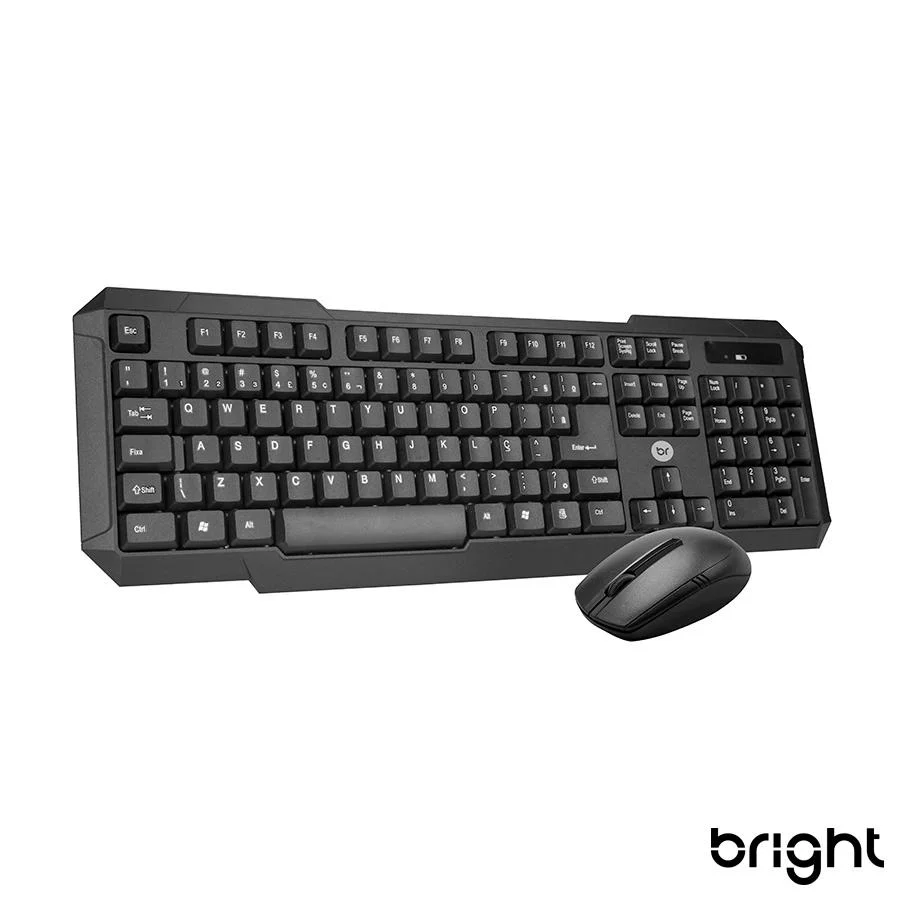 Imagem 3 de 5 do produto Teclado e Mouse Bright Slim, USB, sem Fio, 2.4Ghz - 0055