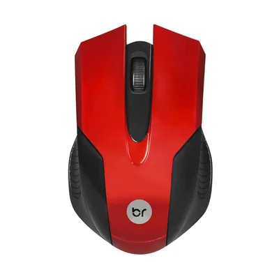 Mouse Bright USB, Preto/Vermelho - 02210