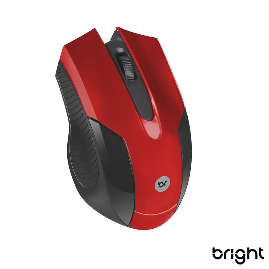 Imagem 4 de 4 do produto Mouse Bright USB, Preto/Vermelho - 02210