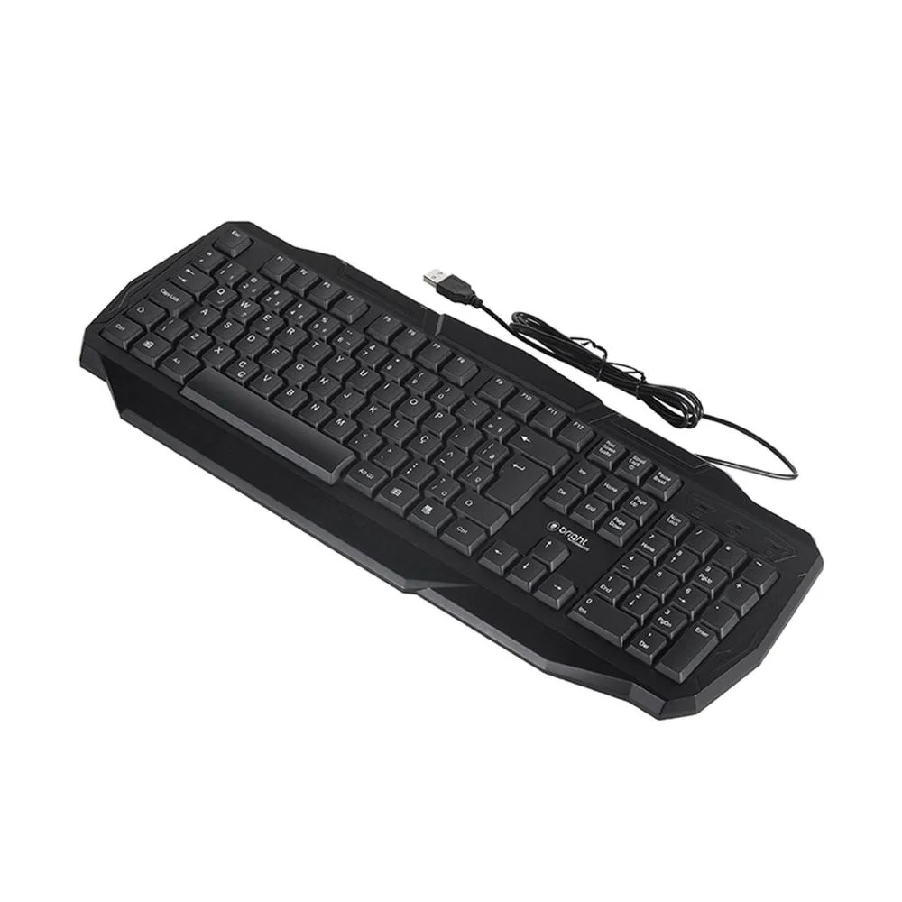 Imagem 2 de 5 do produto Teclado Gamer Bright, USB, LED, Qwerty, ABNT2 - 464