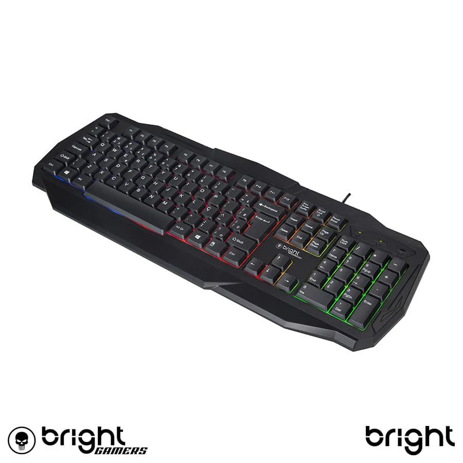 Imagem 3 de 5 do produto Teclado Gamer Bright, USB, LED, Qwerty, ABNT2 - 464