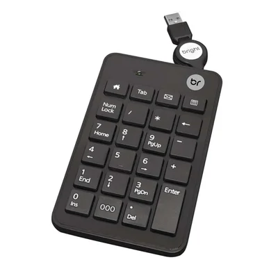 Teclado Bright USB, 23 Teclas Numéricas, Retrátil