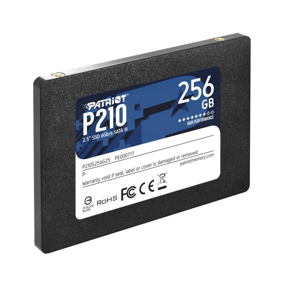 Imagem 2 de 5 do produto SSD  256gb 2.5 Sata 3 500mb/s Leit - 400mb/s Grav P210 P210s256g25 Patriot