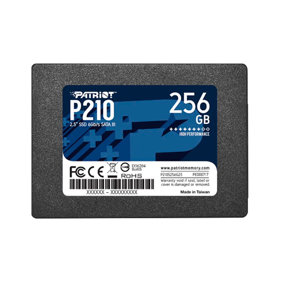 HD SSD Patriot P210 256GB 25 Sata Iii 6gbs KaBuM