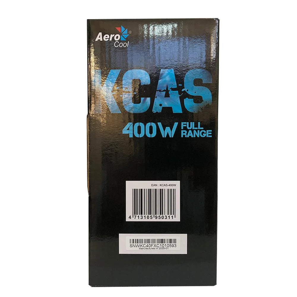 Imagem 5 de 5 do produto Fonte Aerocool Gamer, 400W, 80 Plus, PFC Ativo, White Full Range, KCAS