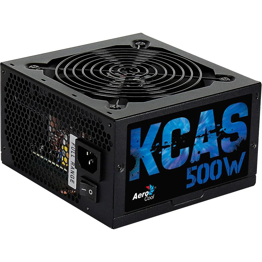 Imagem 4 de 5 do produto Fonte Aerocool Gamer, 500W, 80 Plus Bronze, PFC Ativo, Full Range, KCAS