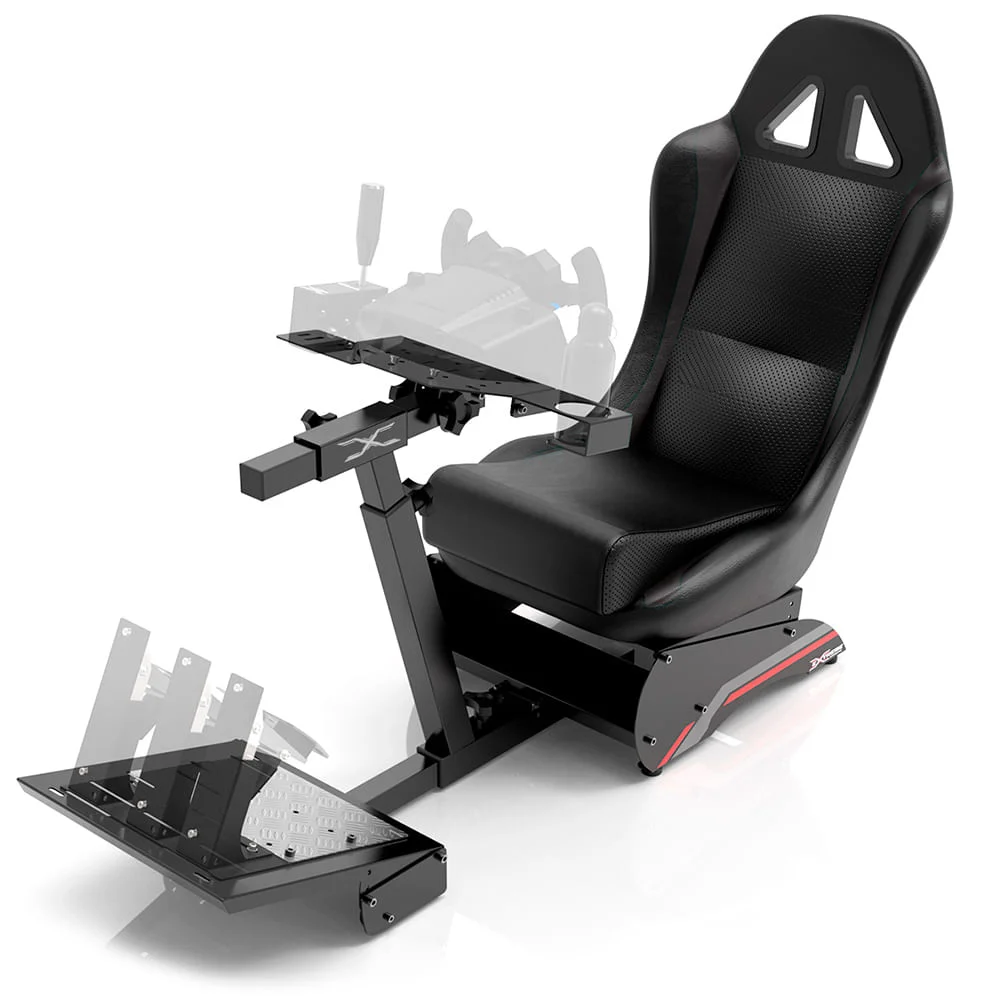 Imagem 5 de 5 do produto Cockpit Extreme Simracing Simulador Suporte Para Volante X Retrátil V3 Preto, Logitech G27,g29,g920,g923, Fanatec, Thrustmaster, Simagic