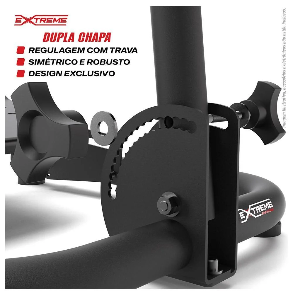 Imagem 5 de 5 do produto Suporte Para Volante Extreme Simracing SPRO, Preto, Logitech G27, G29, G920, G923, Fanatec, Thrustmaster, Simagic