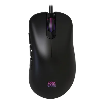 Mouse Gamer, Óptico, Preto, OEX, LED, RGB, Adrik, 6400dpi, USB