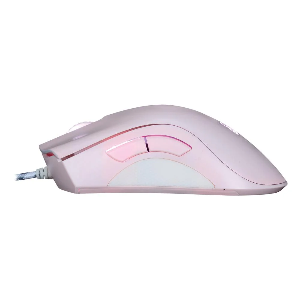 Imagem 3 de 4 do produto Mouse Gamer OEX Boreal Macro, LED, 7200 DPI, 5 Botões, Rosa