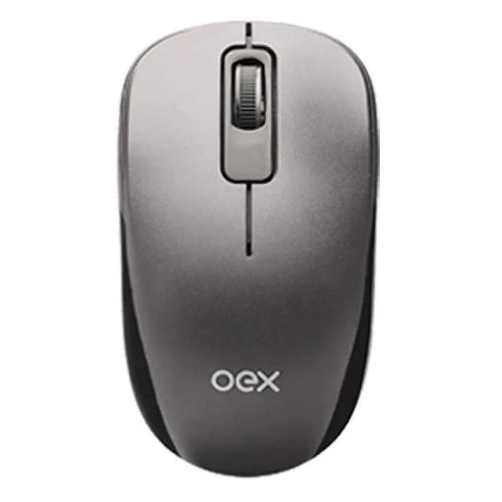 Imagem 3 de 4 do produto Kit Teclado e Mouse sem Fio Oex, 1600 DPI, Teclas Redondas, Chumbo POP - TM410.
