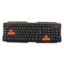 Teclado Multimídia Gamer USB Action, Preto E Laranja, OEX - TC200