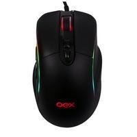 Mouse Gamer OEX Titan MS318, RGB, 14400 DPI, 7 Botões, Preto