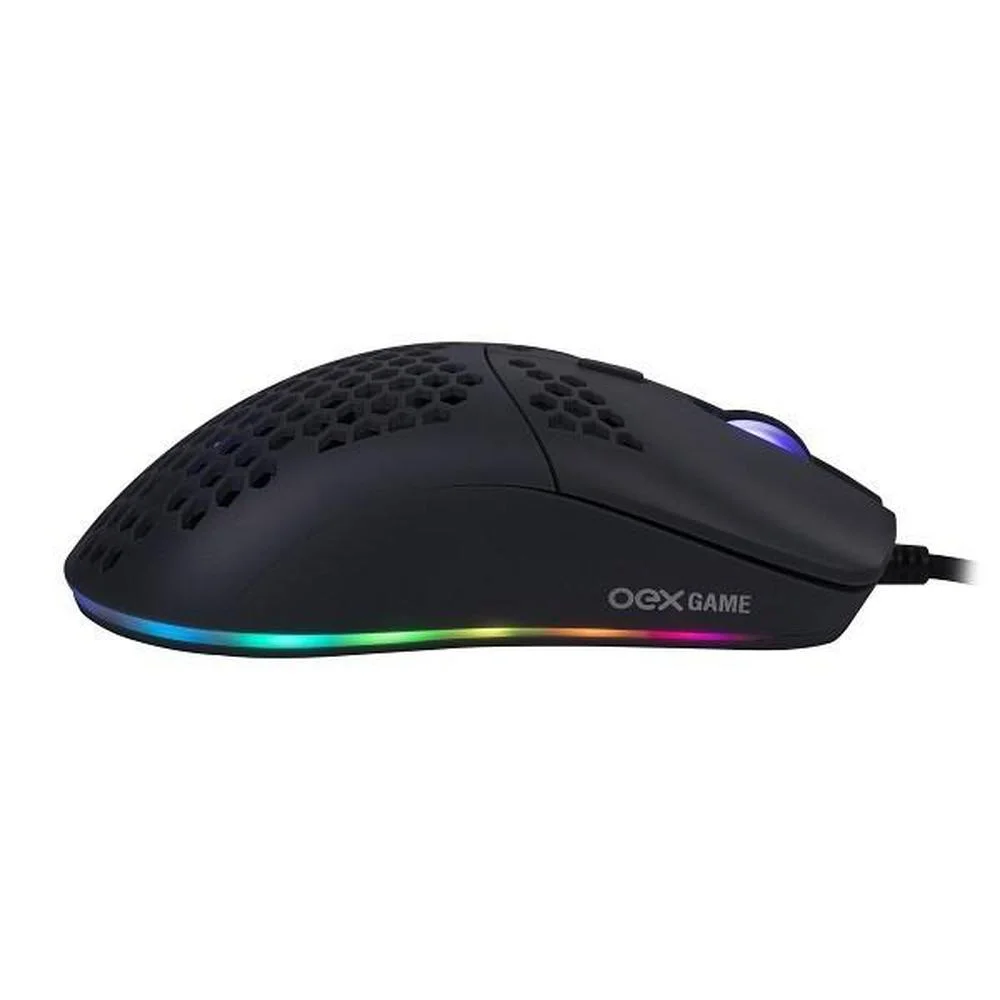 Imagem 3 de 4 do produto Mouse Gamer Ultra Leve, Dyon-x  Ms322s, RGB, 7 Botoes - 6200 Dpi