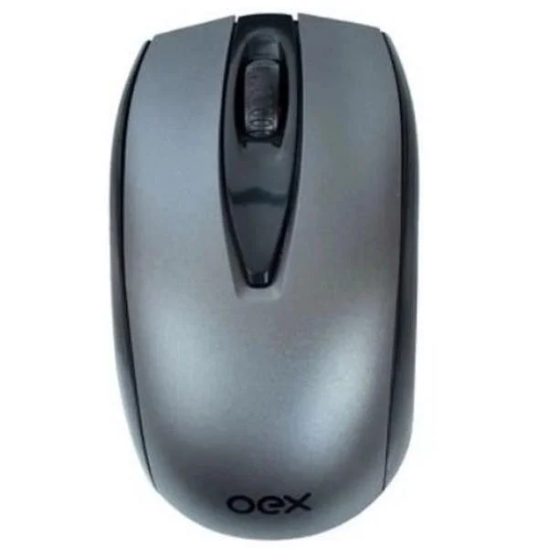 Imagem 2 de 2 do produto Mouse Sem Fio Oex, Moby, Wireless, Preto/Chumbo - MS407