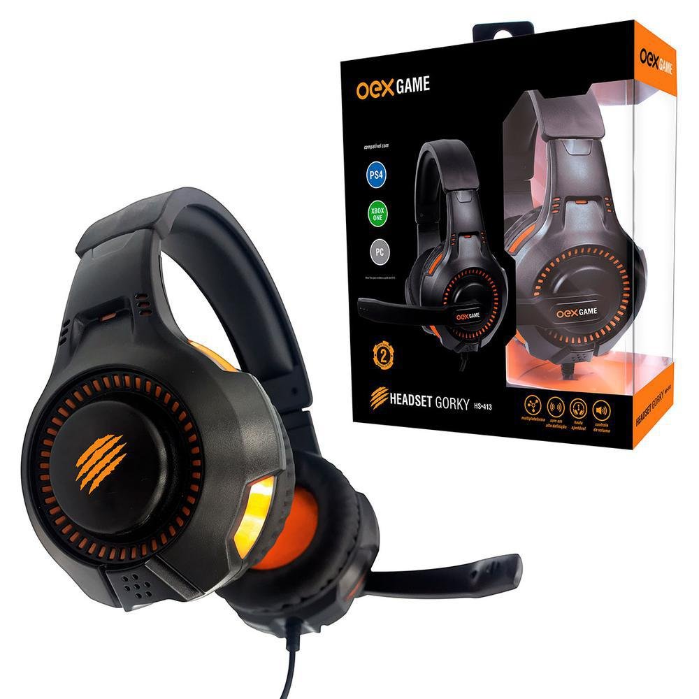 Headset Gamer Oex Gorky para PS4 e Xbox One, P3, Multiplataforma - HS413 |  KaBuM!