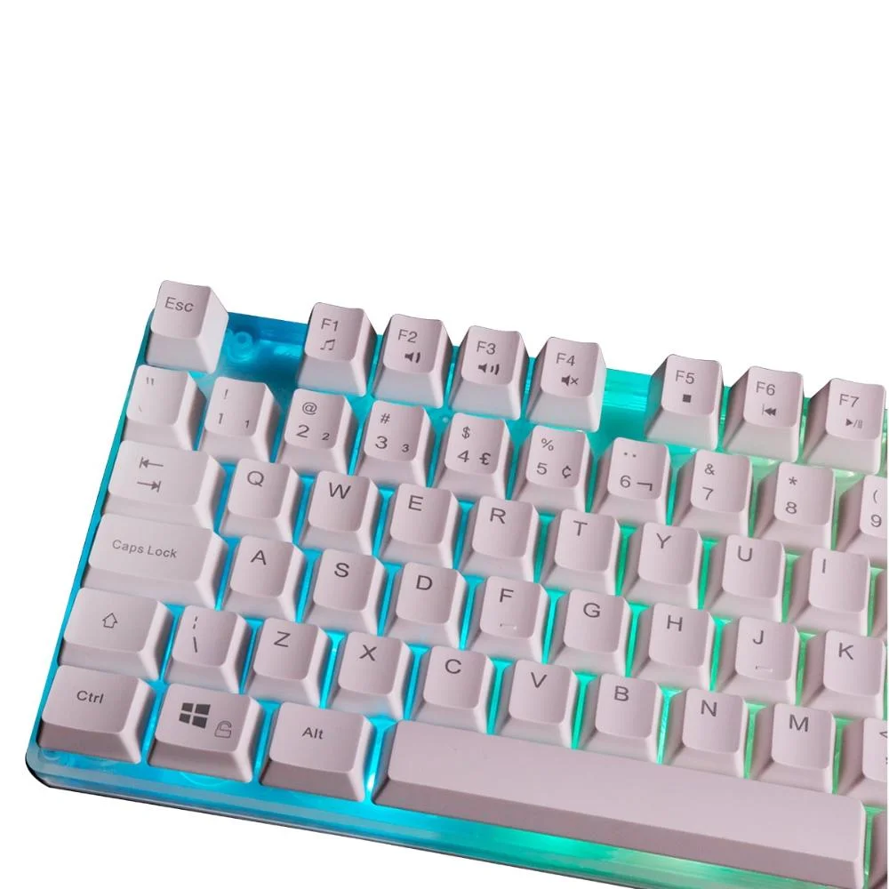 Imagem 5 de 5 do produto Teclado OEX Gamer Prismatic, ABNT2, LED Rainbow, Branco - TC205