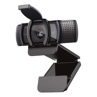 Webcam Logitech Full HD 1080p, 30FPS, Microfone Estéreo, Com fio, Proteção De Privacidade, Widescreen - 960-001257