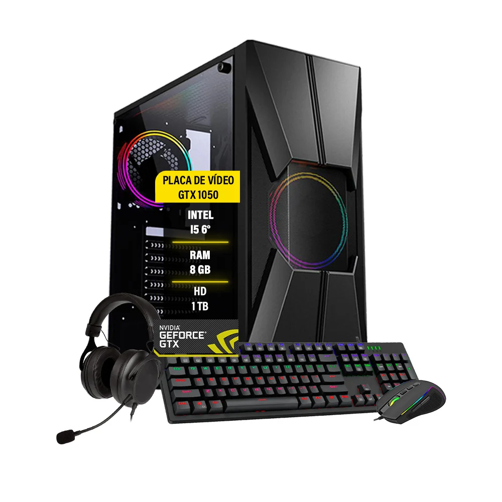 Pc Gamer Ghost i5 6ºGer. GTX 1650 8Gb HD 1Tb SSD 240Gb
