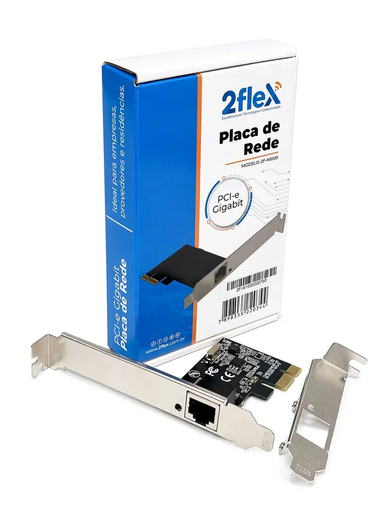 Imagem 2 de 4 do produto Placa De Rede PCi-e Gigabit 10/100/1000 2f-n1000