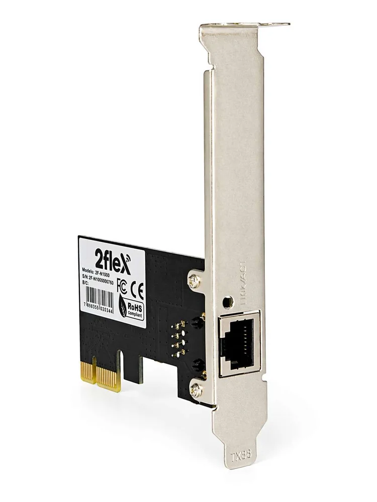 Imagem 4 de 4 do produto Placa De Rede PCi-e Gigabit 10/100/1000 2f-n1000