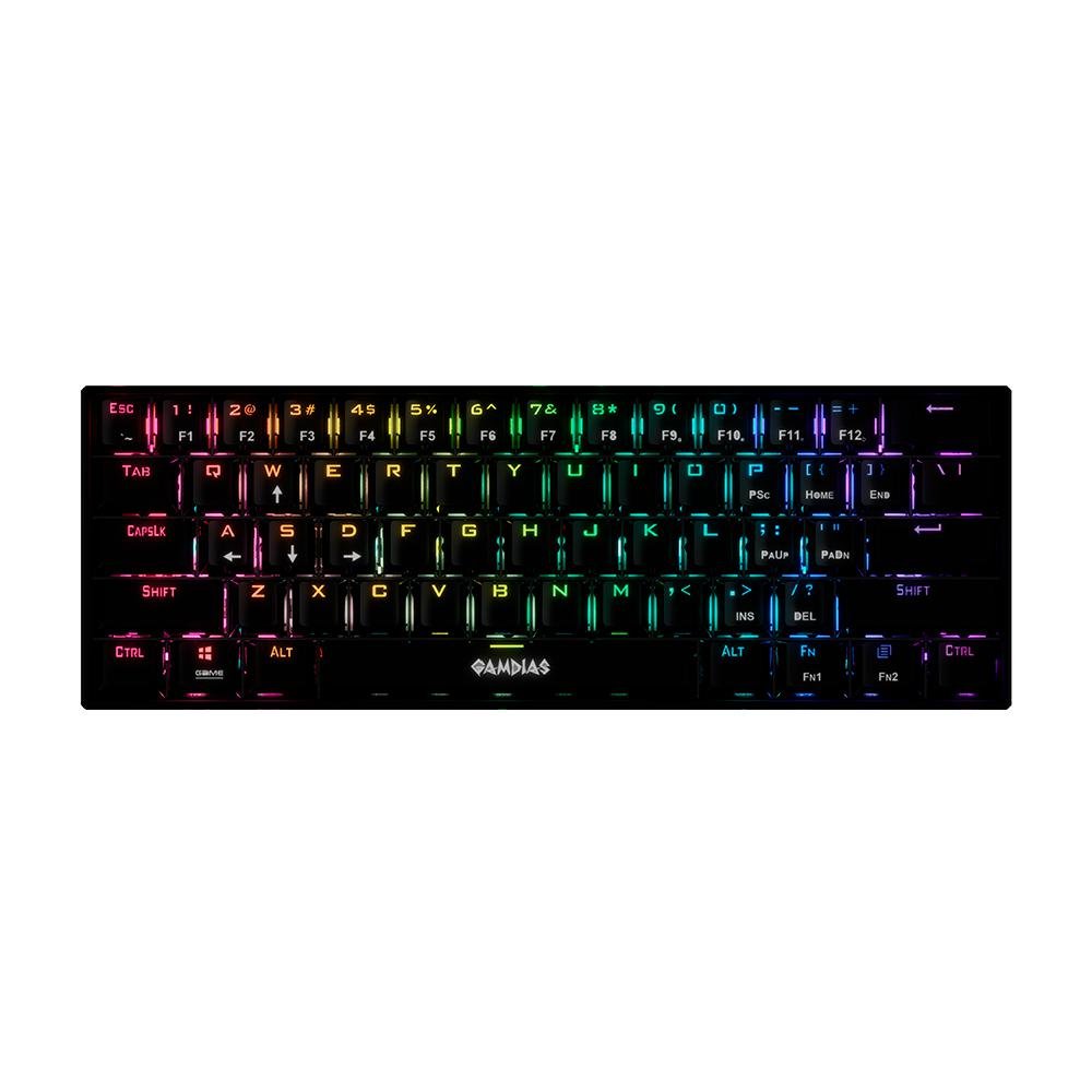 Teclado Mecânico Gamer Gamdias Hermes E3, RGB, Switch, Red ANSI, Preto - E3 RGB BK RED