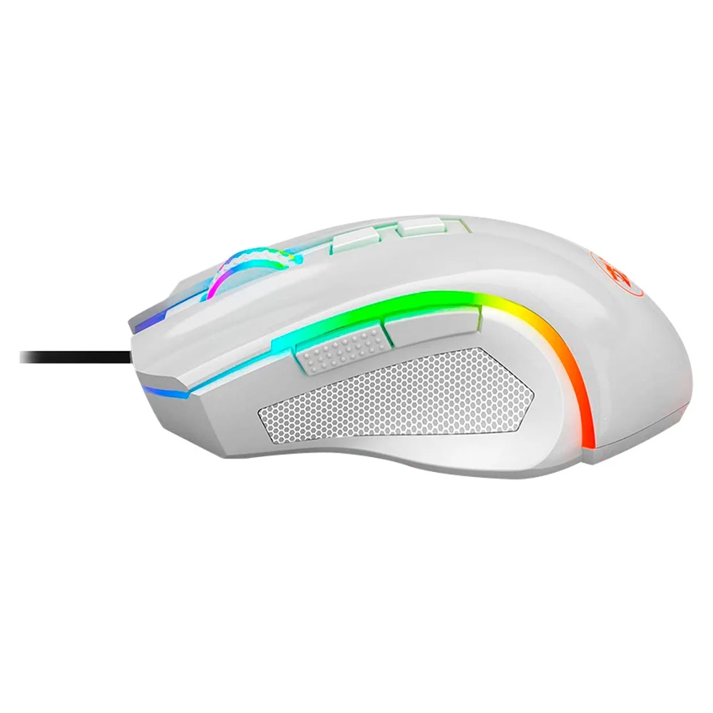 Mouse Gamer Redragon Griffin, Chroma RGB, 7200 DPI, 6 Botões, Branco - PAW3212 Mouse Gamer Redragon Griffin, Chroma RGB, 7200 DPI, 6 Botões, Branco - PAW3212