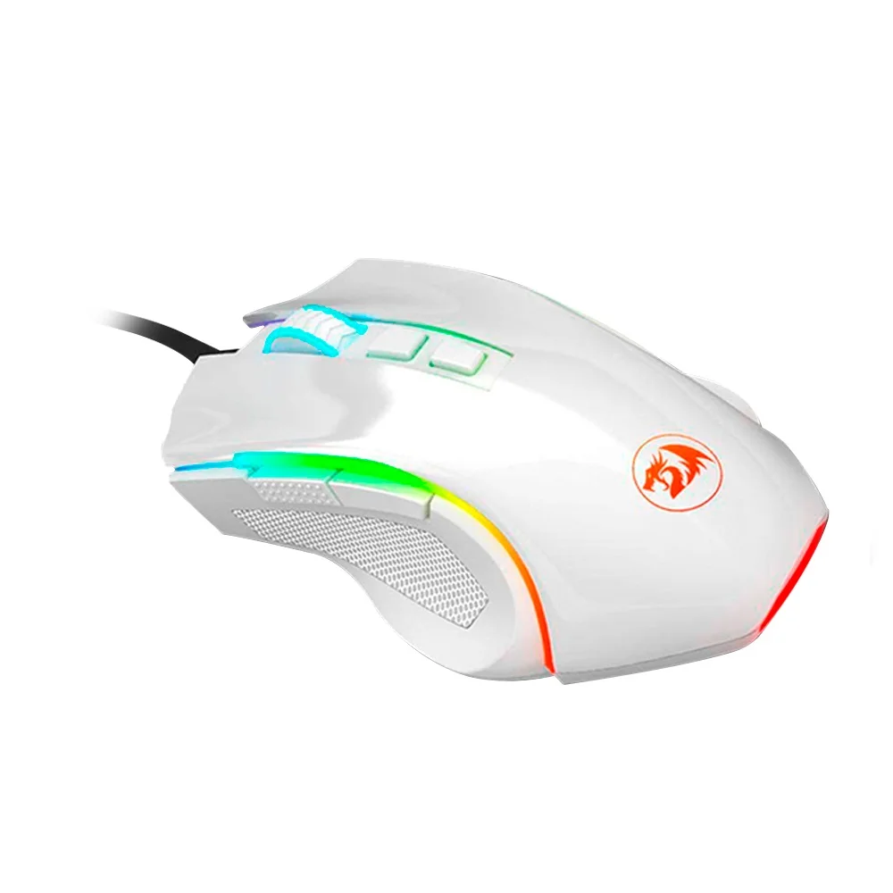 Mouse Gamer Redragon Griffin, Chroma RGB, 7200 DPI, 6 Botões, Branco - PAW3212 Mouse Gamer Redragon Griffin, Chroma RGB, 7200 DPI, 6 Botões, Branco - PAW3212