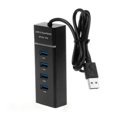 HUB F3 Multi-Portas USB 3.0, 4 Portas USB, Preto