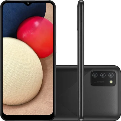 Smartphone Samsung Galaxy A02s, 32GB, 3GB RAM, Tela de 6.5", Câmera Tripla, Preto