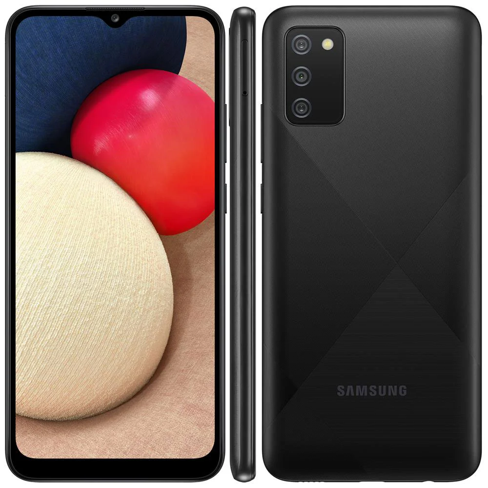 Imagem 3 de 5 do produto Smartphone Samsung Galaxy A02s, 32GB, 3GB RAM, Tela de 6.5", Câmera Tripla, Preto