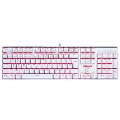 Teclado Mecânico Gamer Redragon Mitra, Switch Outemu Blue, LED, ABNT2, Branco - K551W (BLUE)..