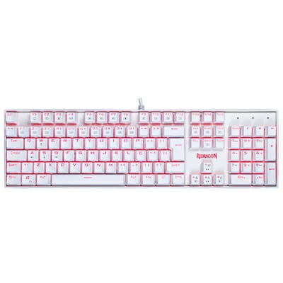 Teclado Mecânico Gamer Redragon Mitra, Switch Outemu Blue, LED, ABNT2, Branco - K551W (BLUE)