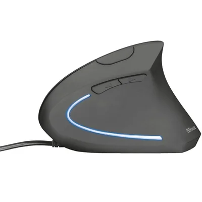 Mouse Trust Ergonômico Verto, USB, LED, 1600 DPI, Com Fio - T22885