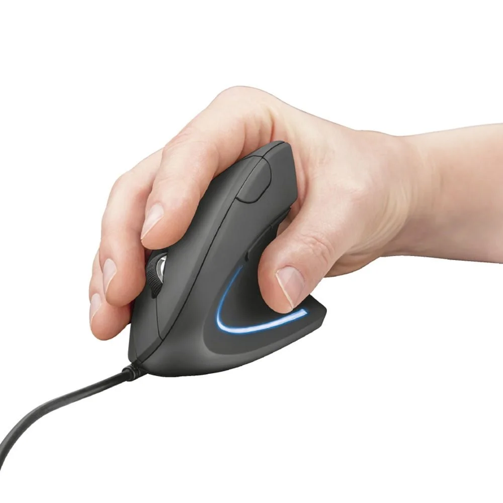 Imagem 5 de 5 do produto Mouse Trust Ergonômico Verto, USB, LED, 1600 DPI, Com Fio - T22885