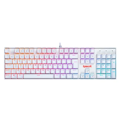 Teclado Mecânico Gamer Redragon Mitra Lunar, Switch Blue, N-Key, Rollover, Anti-Ghosting, ABNT2 - K551W-RGB