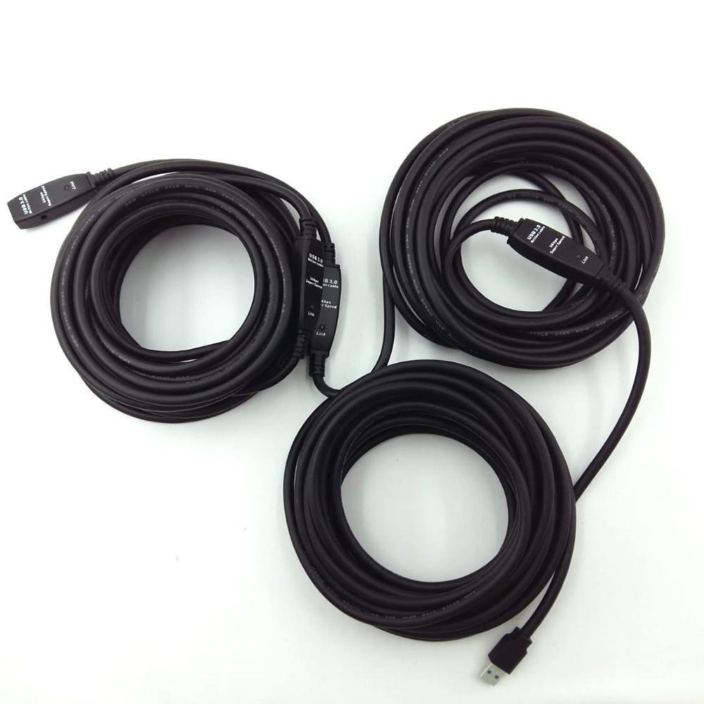 Imagem 2 de 2 do produto Extensor USB 3.0 Win Cabos, Macho x Fêmea com 25 Metros de Comprimento