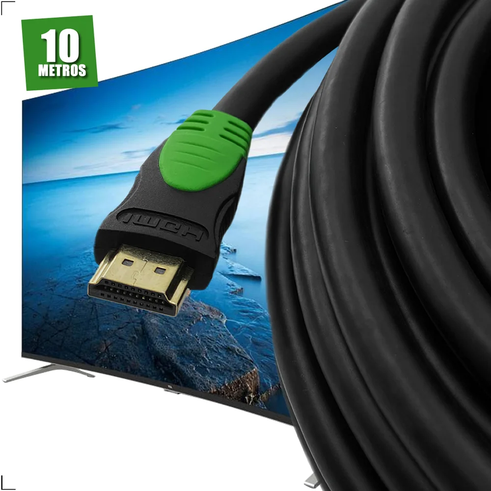 Imagem 4 de 4 do produto Cabo HDMI 2.0 Win Cabos, Ultra HD, 4K, 10 Metros De Comprimento