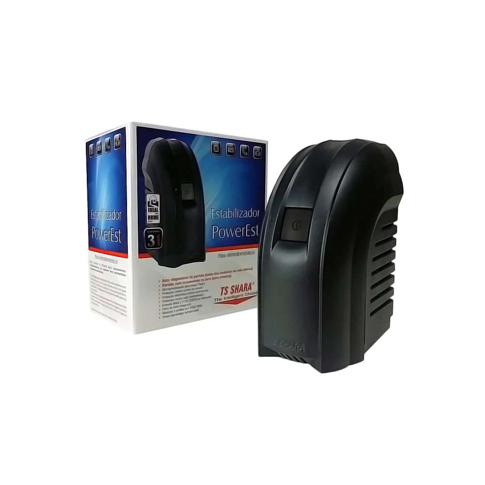 Estabilizador Eletrônico TS Shara Powerest, 300VA, Mono, 4 Tomadas, 115V - 9000.