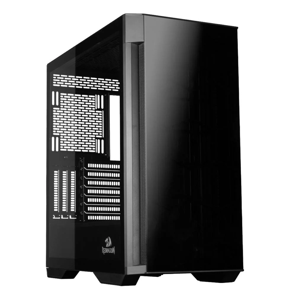 Gabinete Gamer Redragon Megatron, Preto Black, Vidro - GC-705B