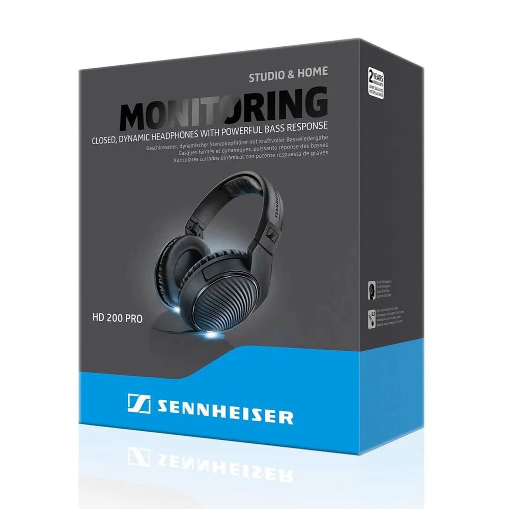 Headphone Sennheiser HD200 Pro Preto KaBuM