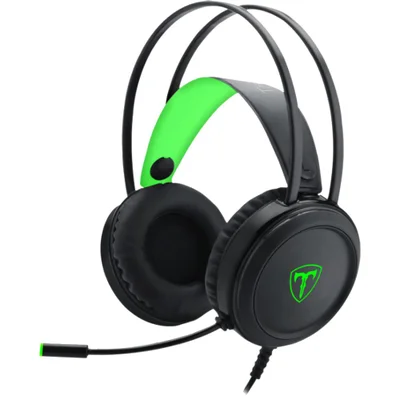 Headset Gamer T-Dagger Ural, Preto e Verde - T-RGH202