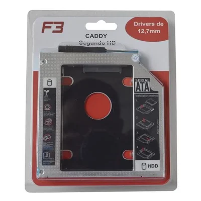 Case Caddy F3 P/ Notebook Sata, 12,7mm