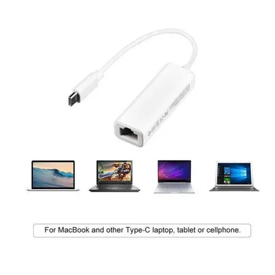 Cabo Adaptador F3 USB-C 3.1 P/ Rede Ethernet RJ45 - JC-TYC-R01