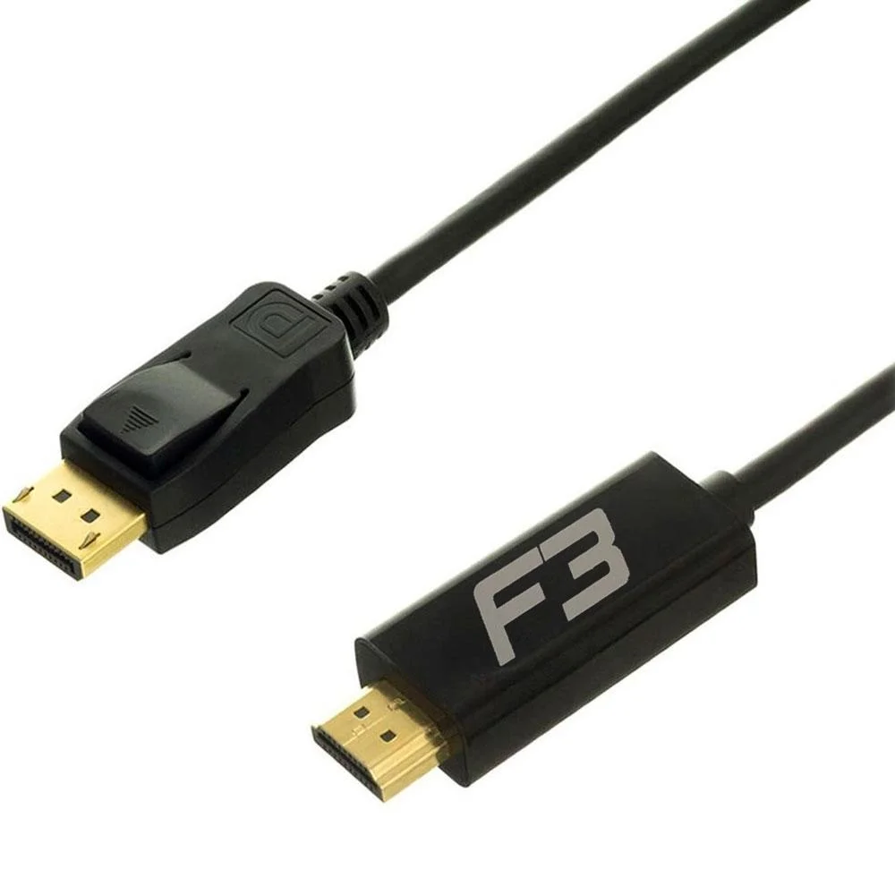 Imagem 2 de 5 do produto Cabo Adaptador F3, Displayport e HDMI, 1.8M, Preto - JC- CB-DMI18