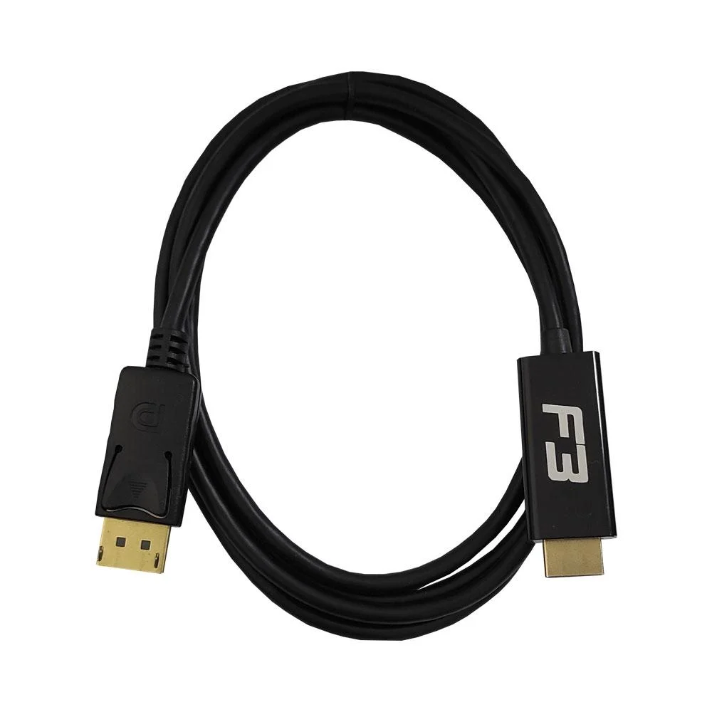 Imagem 3 de 5 do produto Cabo Adaptador F3, Displayport e HDMI, 1.8M, Preto - JC- CB-DMI18