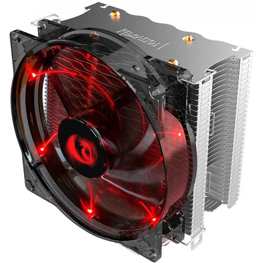 Cooler Para Processador C Heatpipe Led Vermelho
