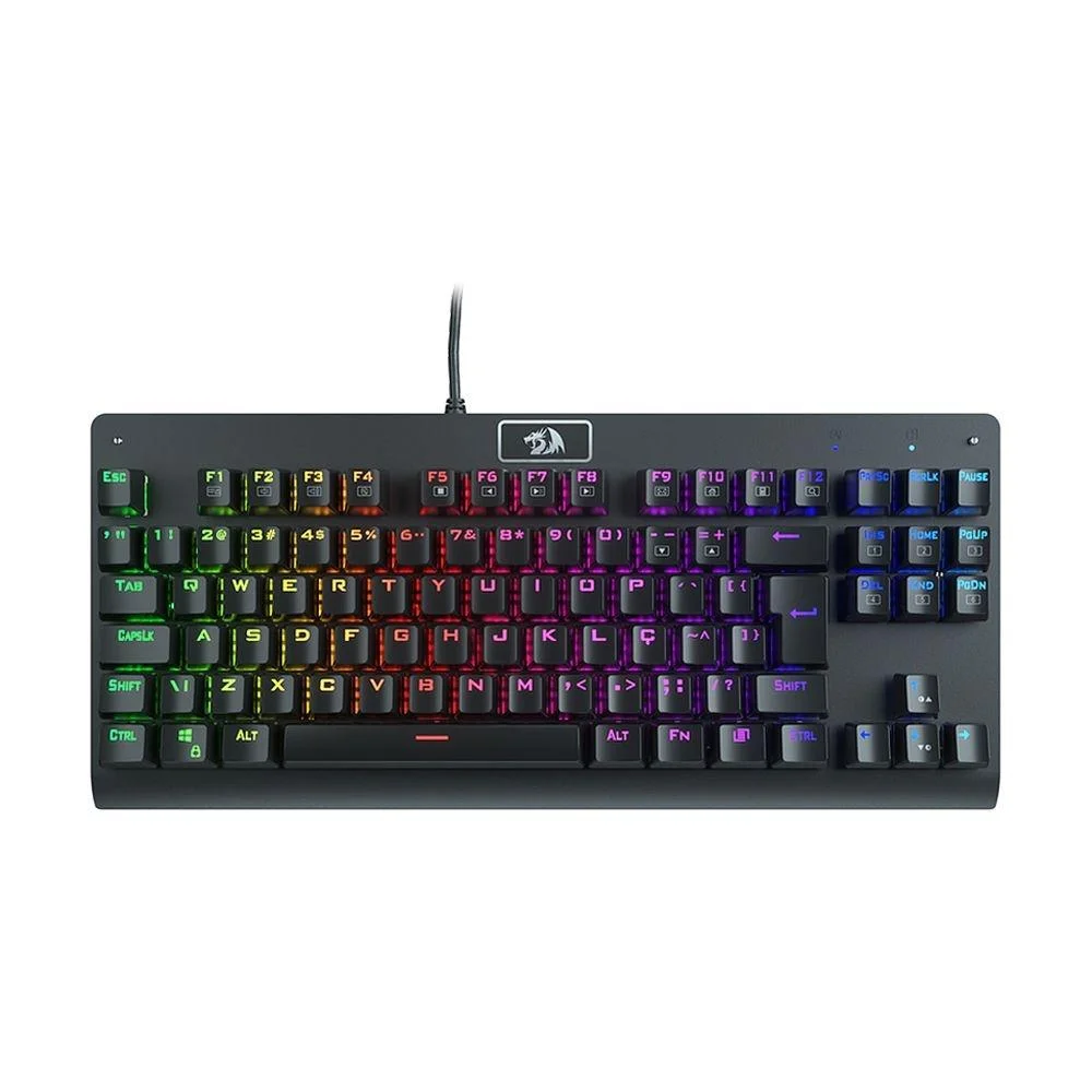 Teclado Mecânico Gamer Redragon Dark Avenger, LED Rainbow, Switch Outemu Blue, ABNT2 - K568R